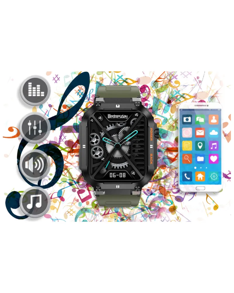 SMARTWATCH MĘSKI GRAVITY GT6-6 - WYKONYWANIE POŁĄCZEŃ, MONITOR SNU (sg020f)