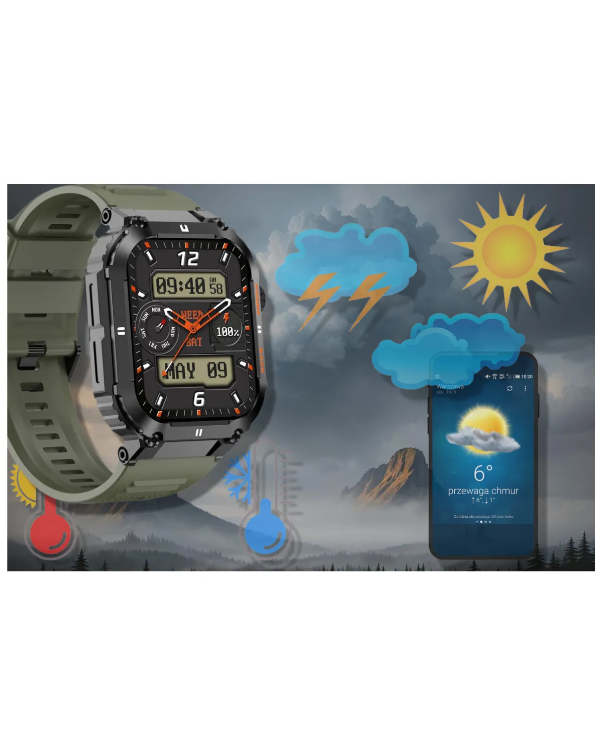 SMARTWATCH MĘSKI GRAVITY GT6-6 - WYKONYWANIE POŁĄCZEŃ, MONITOR SNU (sg020f)