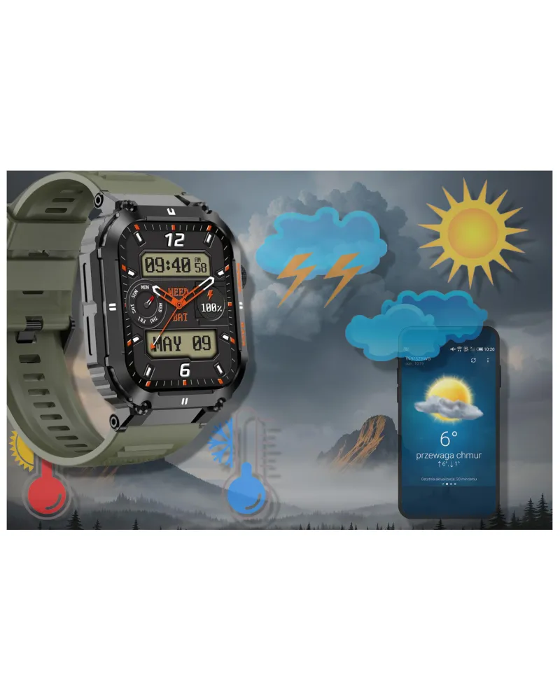 SMARTWATCH MĘSKI GRAVITY GT6-6 - WYKONYWANIE POŁĄCZEŃ, MONITOR SNU (sg020f)