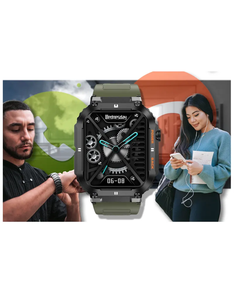 SMARTWATCH MĘSKI GRAVITY GT6-6 - WYKONYWANIE POŁĄCZEŃ, MONITOR SNU (sg020f)