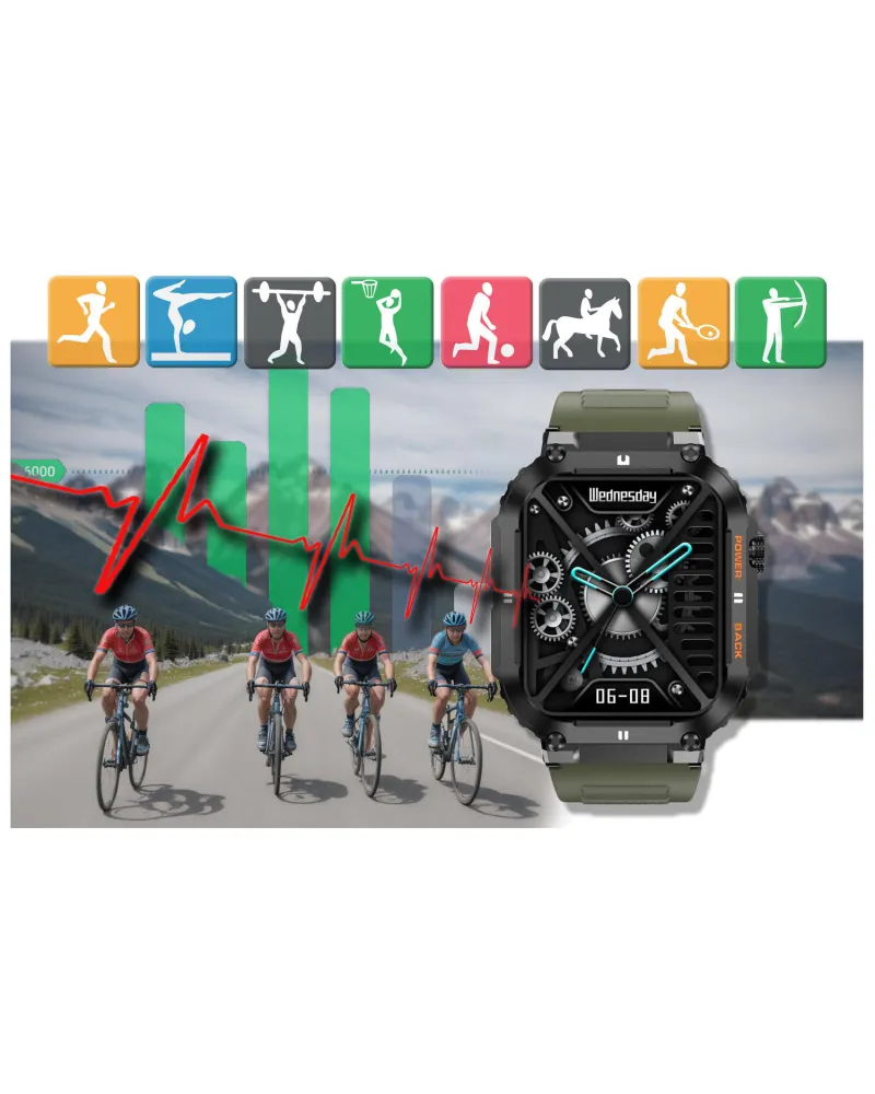 SMARTWATCH MĘSKI GRAVITY GT6-6 - WYKONYWANIE POŁĄCZEŃ, MONITOR SNU (sg020f)