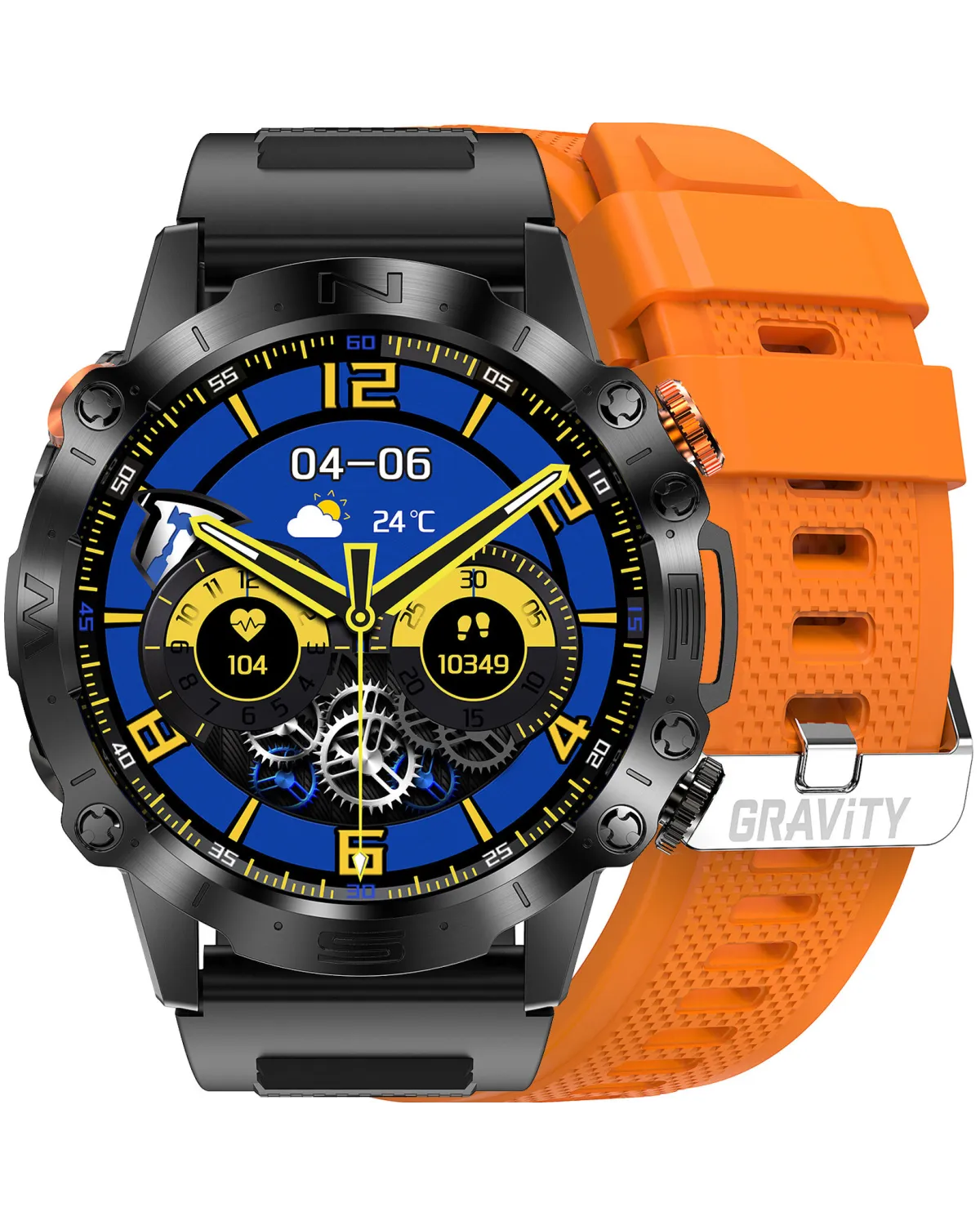 SMARTWATCH MĘSKI GRAVITY GT20-3 - AMOLED, DODATKOWY PASEK (sg024c)