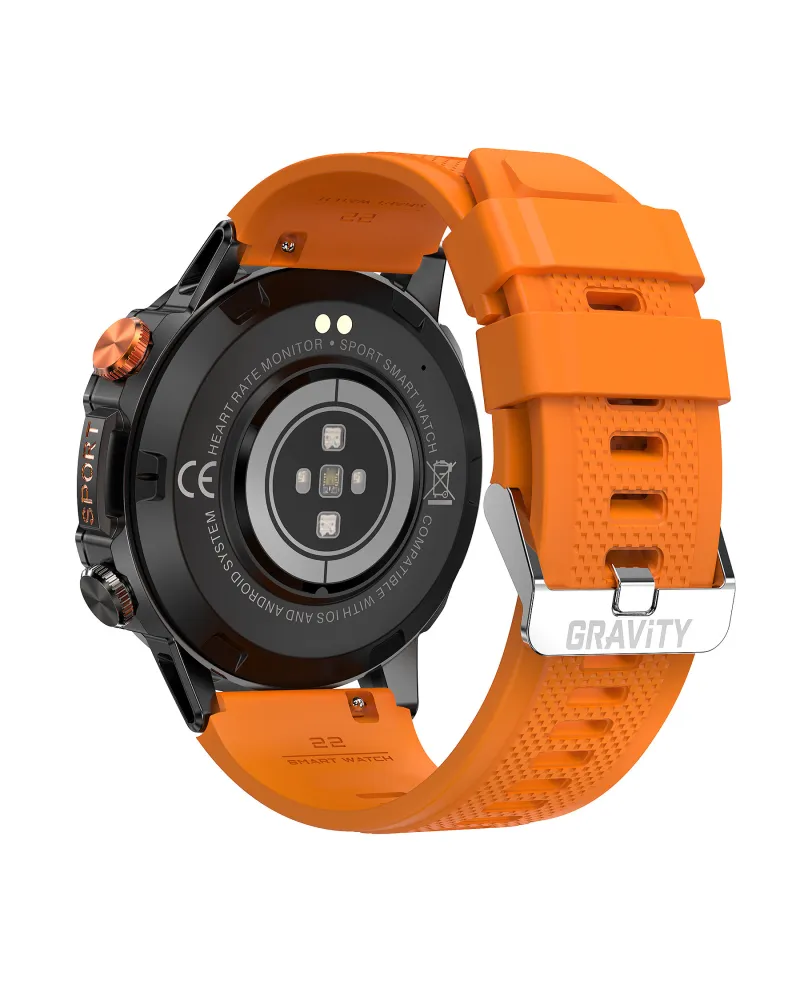 SMARTWATCH MĘSKI GRAVITY GT20-3 - AMOLED, DODATKOWY PASEK (sg024c)