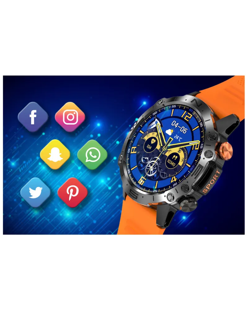 SMARTWATCH MĘSKI GRAVITY GT20-3 - AMOLED, DODATKOWY PASEK (sg024c)