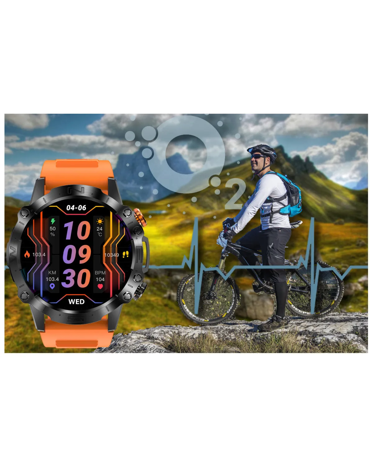 SMARTWATCH MĘSKI GRAVITY GT20-3 - AMOLED, DODATKOWY PASEK (sg024c)
