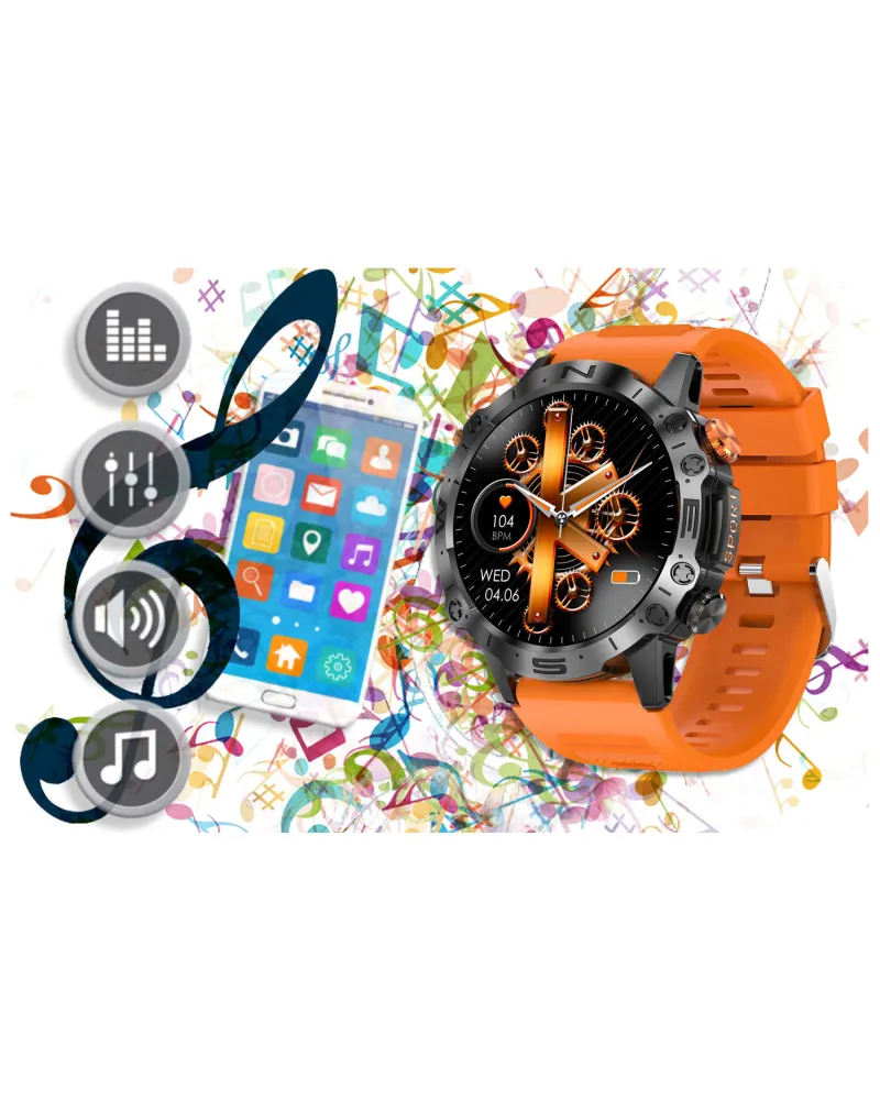 SMARTWATCH MĘSKI GRAVITY GT20-3 - AMOLED, DODATKOWY PASEK (sg024c)