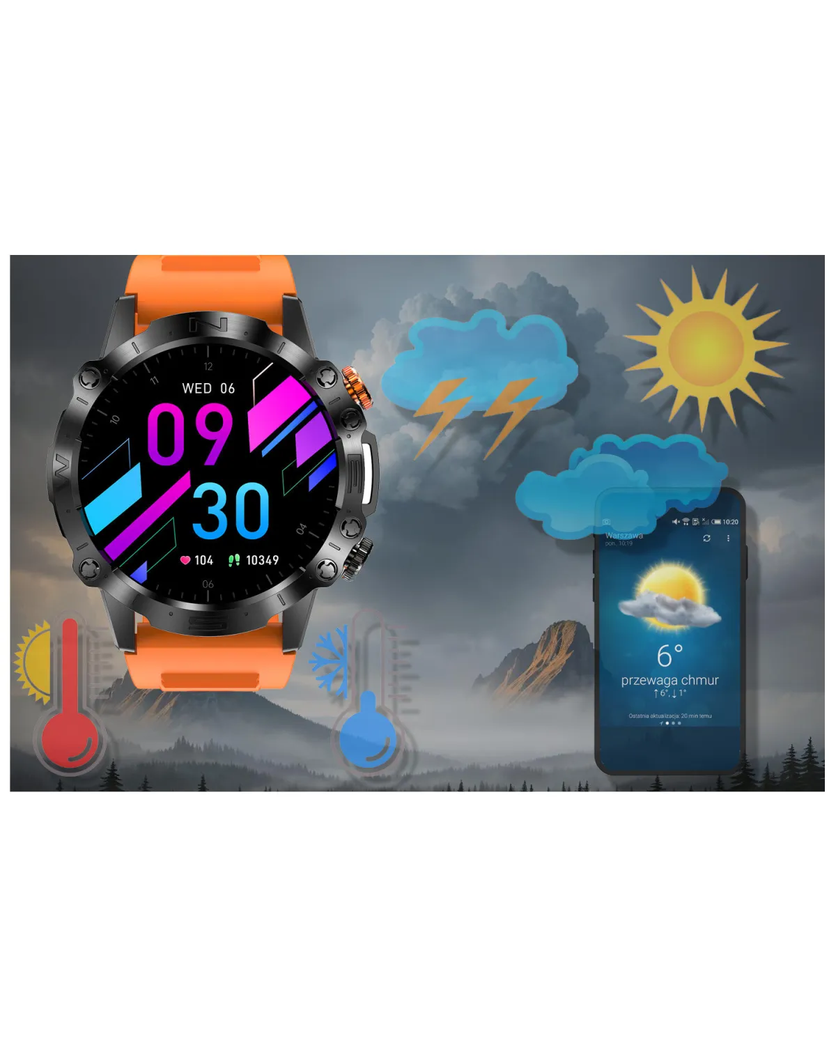 SMARTWATCH MĘSKI GRAVITY GT20-3 - AMOLED, DODATKOWY PASEK (sg024c)
