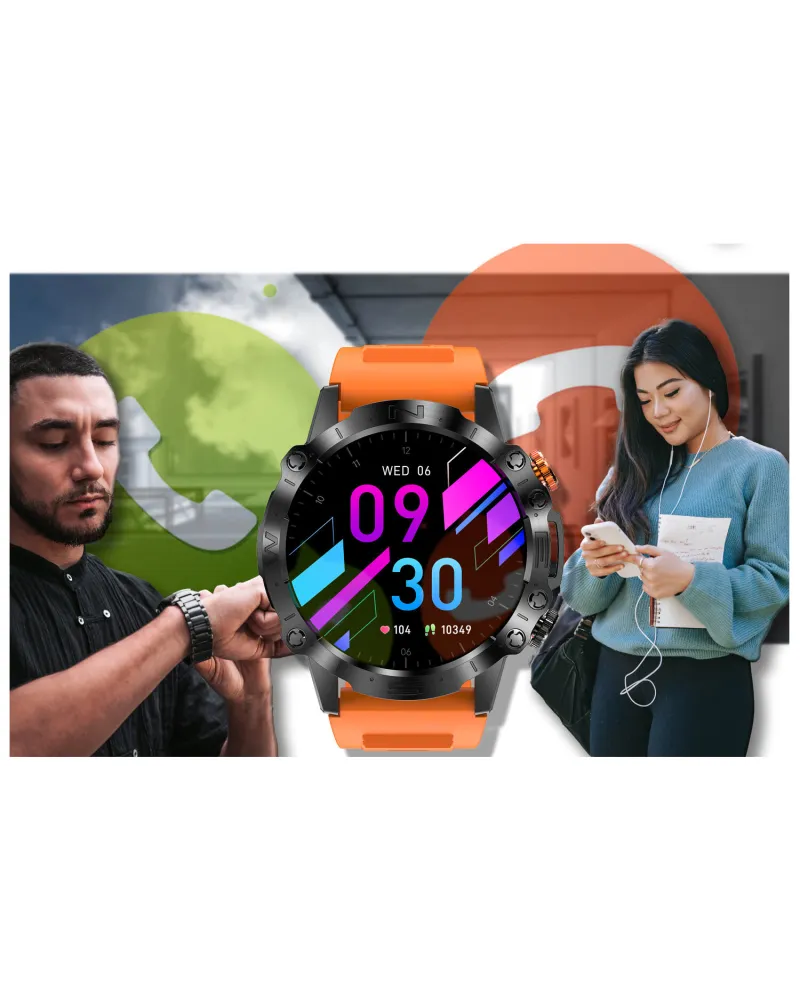 SMARTWATCH MĘSKI GRAVITY GT20-3 - AMOLED, DODATKOWY PASEK (sg024c)