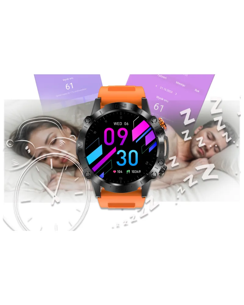 SMARTWATCH MĘSKI GRAVITY GT20-3 - AMOLED, DODATKOWY PASEK (sg024c)