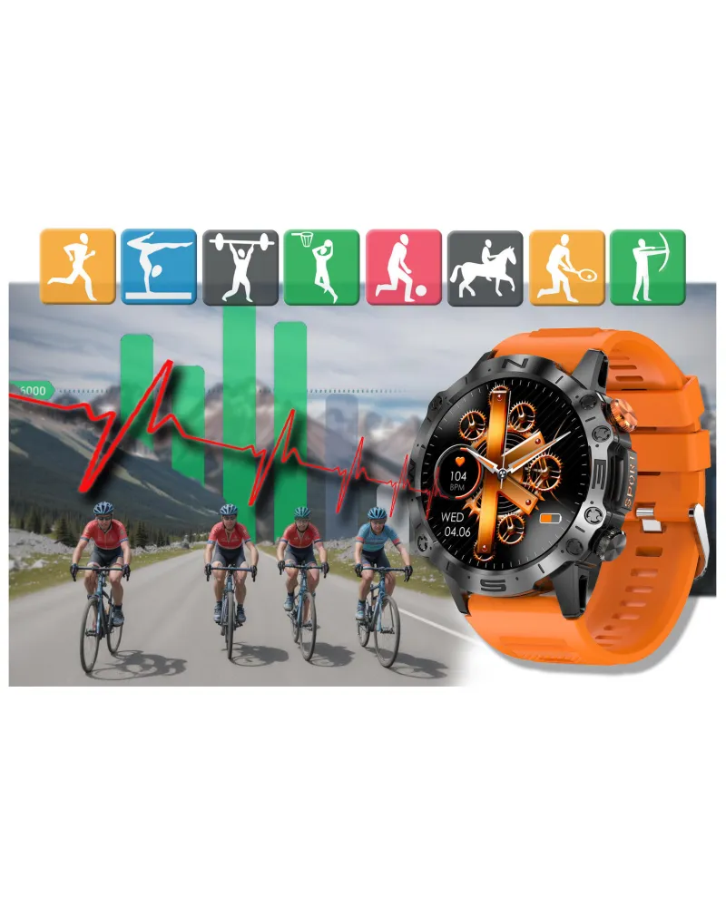 SMARTWATCH MĘSKI GRAVITY GT20-3 - AMOLED, DODATKOWY PASEK (sg024c)