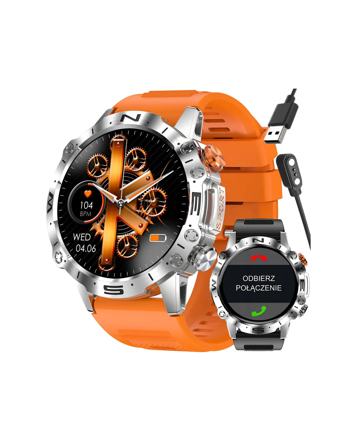 SMARTWATCH MĘSKI GRAVITY GT20-4 - AMOLED, DODATKOWY PASEK (sg024d) SMARTWATCH MĘSKI GRAVITY GT20-4 - AMOLED, DODATKOWY PASEK (sg024d)