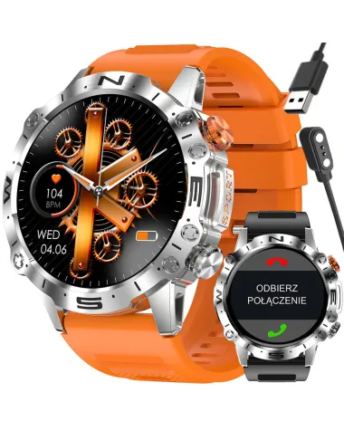 SMARTWATCH MĘSKI GRAVITY GT20-4 - AMOLED, DODATKOWY PASEK (sg024d)
