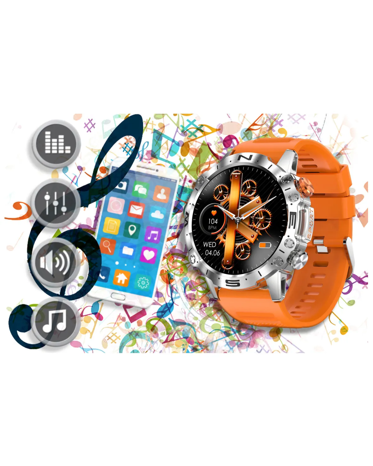 SMARTWATCH MĘSKI GRAVITY GT20-4 - AMOLED, DODATKOWY PASEK (sg024d) SMARTWATCH MĘSKI GRAVITY GT20-4 - AMOLED, DODATKOWY PASEK (sg024d)