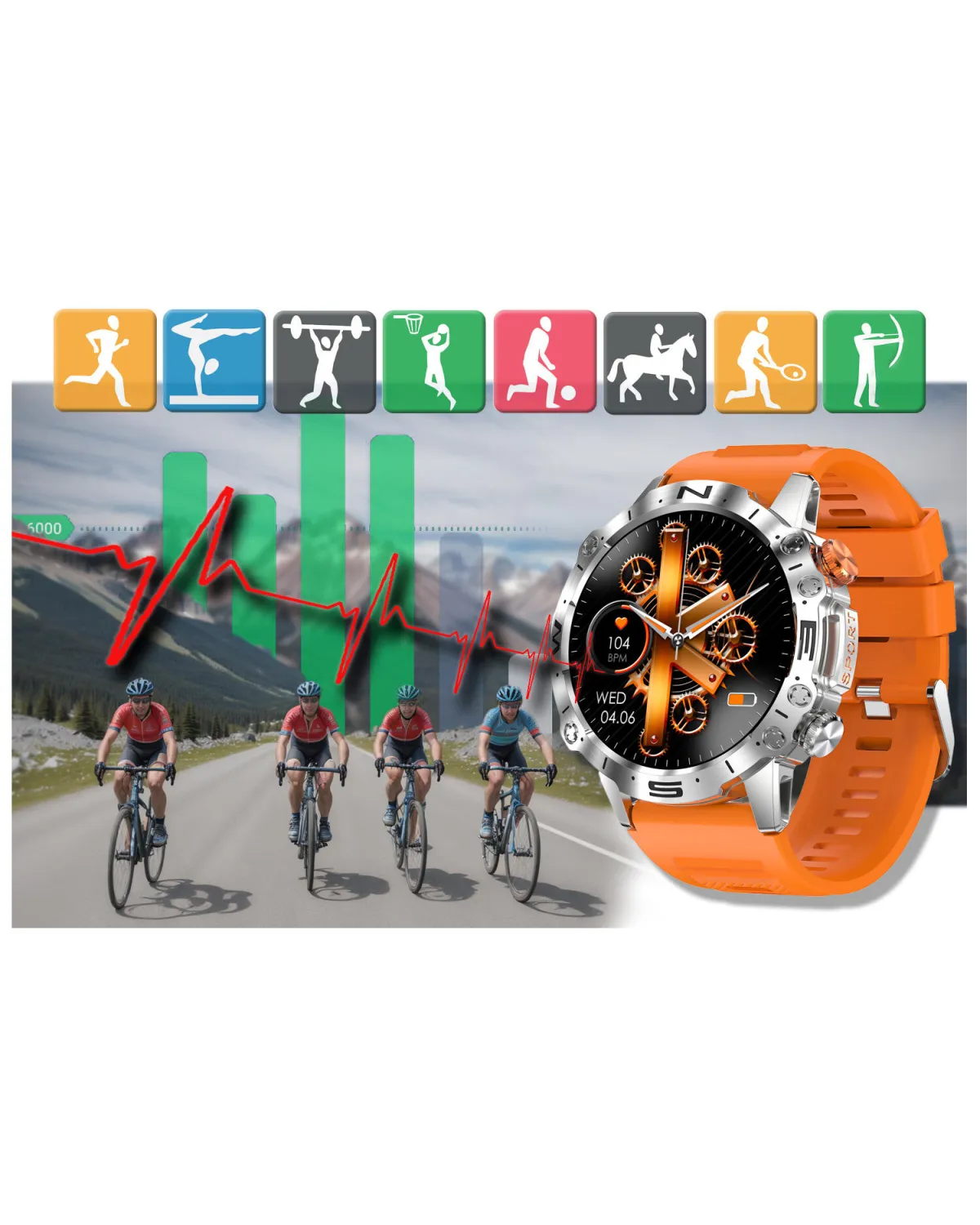 SMARTWATCH MĘSKI GRAVITY GT20-4 - AMOLED, DODATKOWY PASEK (sg024d) SMARTWATCH MĘSKI GRAVITY GT20-4 - AMOLED, DODATKOWY PASEK (sg024d)