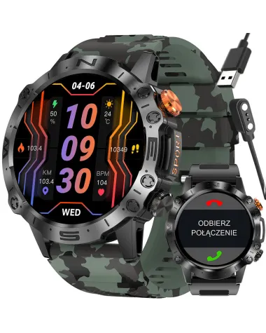 SMARTWATCH MĘSKI GRAVITY GT20-6 - AMOLED, DODATKOWY PASEK (sg024f)