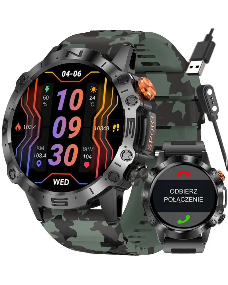 SMARTWATCH MĘSKI GRAVITY GT20-6 - AMOLED, DODATKOWY PASEK (sg024f) SMARTWATCH MĘSKI GRAVITY GT20-6 - AMOLED, DODATKOWY PASEK (sg024f)