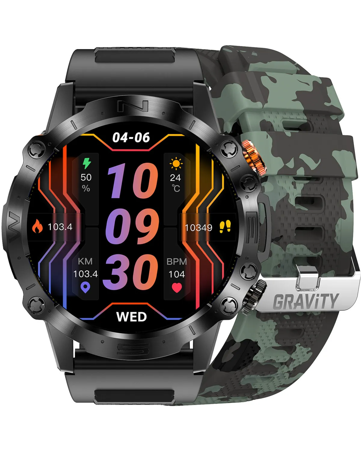 SMARTWATCH MĘSKI GRAVITY GT20-6 - AMOLED, DODATKOWY PASEK (sg024f) SMARTWATCH MĘSKI GRAVITY GT20-6 - AMOLED, DODATKOWY PASEK (sg024f)