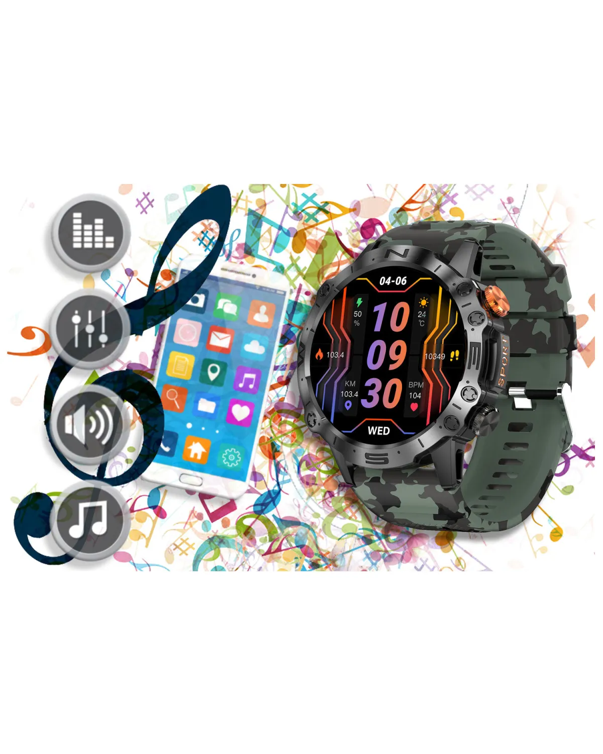 SMARTWATCH MĘSKI GRAVITY GT20-6 - AMOLED, DODATKOWY PASEK (sg024f) SMARTWATCH MĘSKI GRAVITY GT20-6 - AMOLED, DODATKOWY PASEK (sg024f)