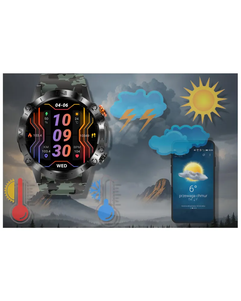 SMARTWATCH MĘSKI GRAVITY GT20-6 - AMOLED, DODATKOWY PASEK (sg024f) SMARTWATCH MĘSKI GRAVITY GT20-6 - AMOLED, DODATKOWY PASEK (sg024f)