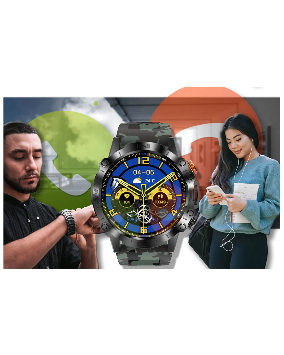 SMARTWATCH MĘSKI GRAVITY GT20-6 - AMOLED, DODATKOWY PASEK (sg024f) SMARTWATCH MĘSKI GRAVITY GT20-6 - AMOLED, DODATKOWY PASEK (sg024f)