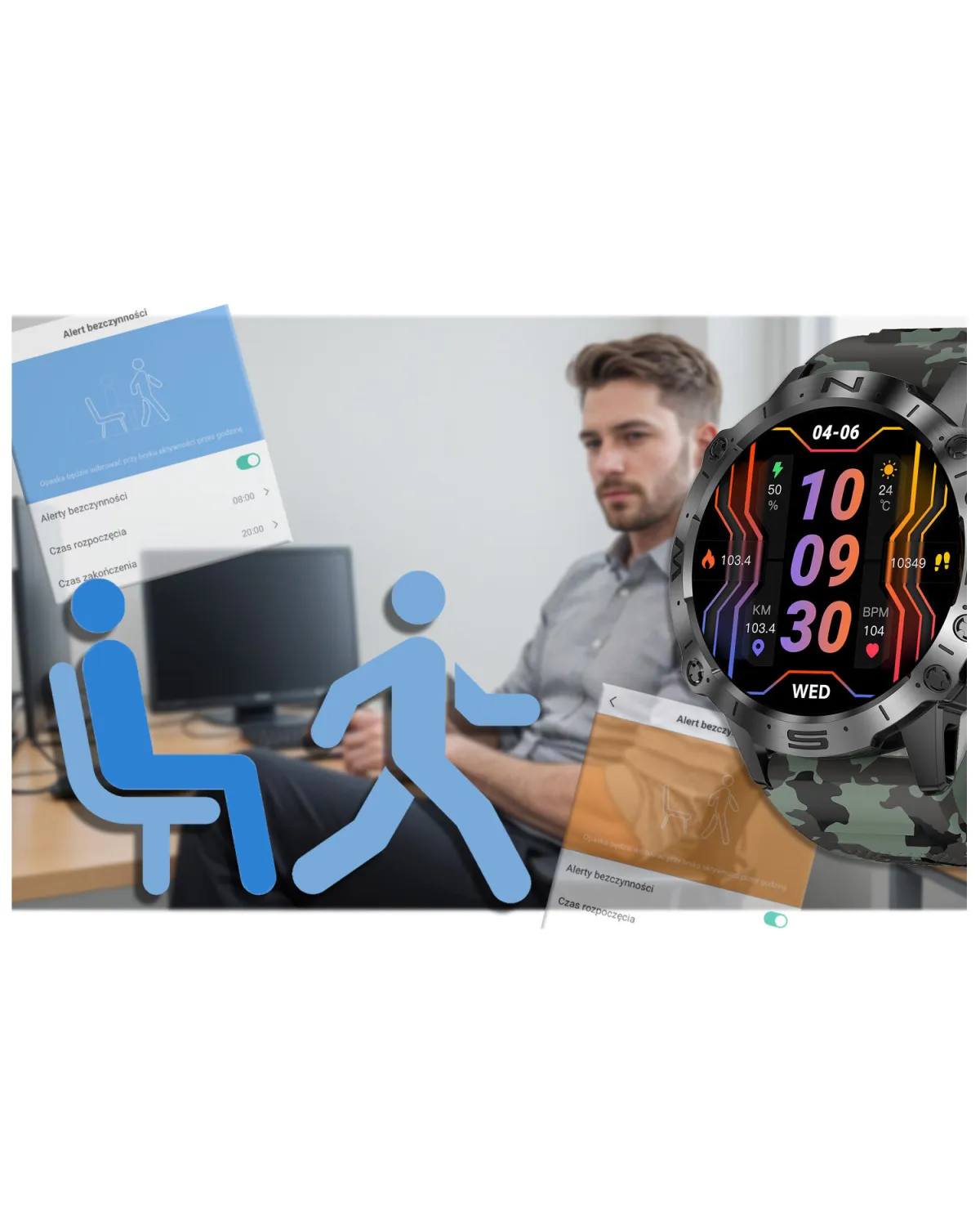 SMARTWATCH MĘSKI GRAVITY GT20-6 - AMOLED, DODATKOWY PASEK (sg024f) SMARTWATCH MĘSKI GRAVITY GT20-6 - AMOLED, DODATKOWY PASEK (sg024f)