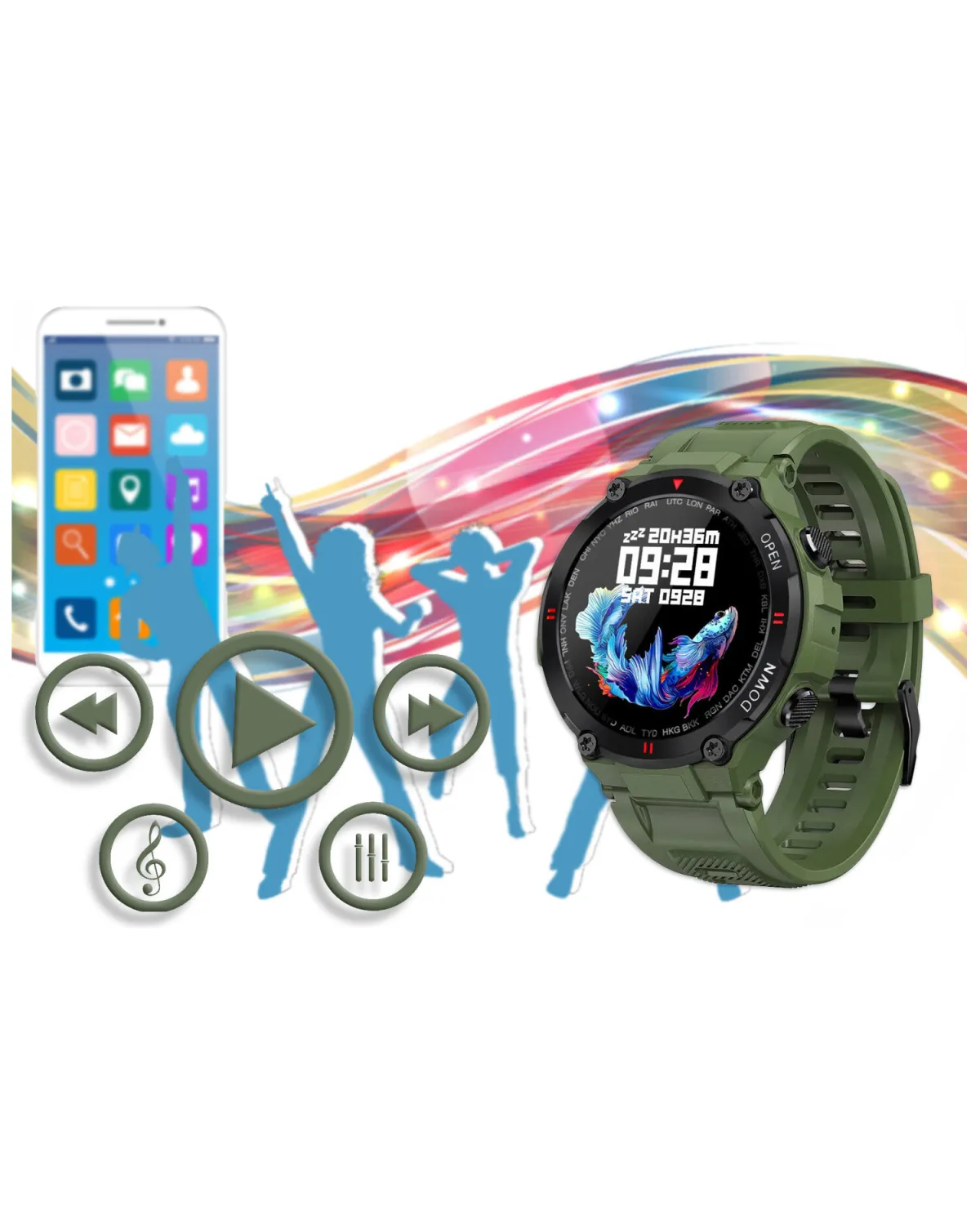 SMARTWATCH MĘSKI GRAVITY GT7-3 - WYKONYWANIE POŁĄCZEŃ (sg016c)