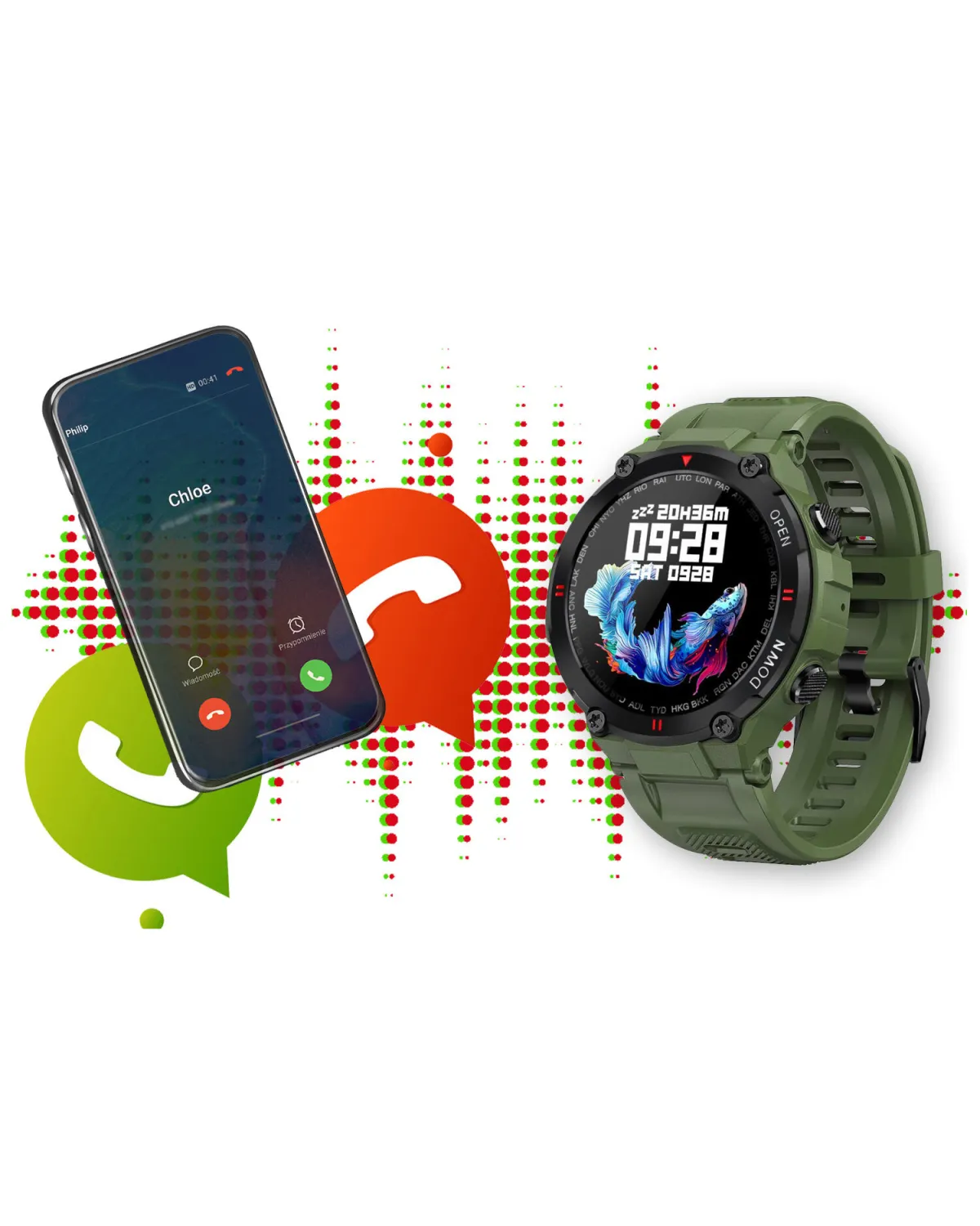 SMARTWATCH MĘSKI GRAVITY GT7-3 - WYKONYWANIE POŁĄCZEŃ (sg016c)