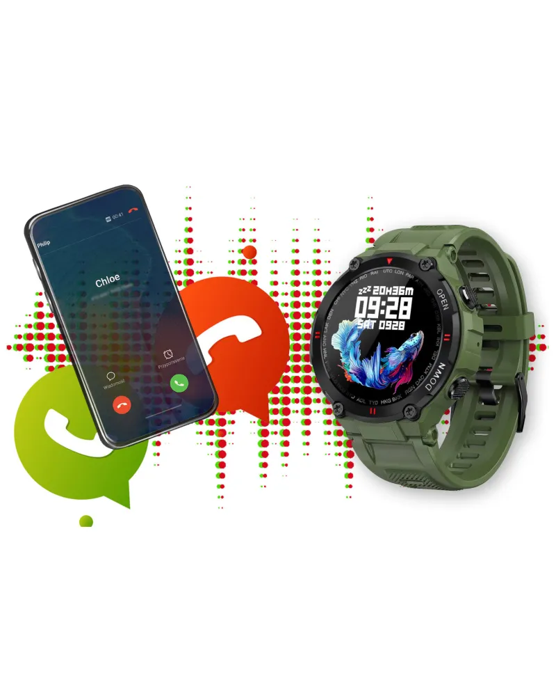 SMARTWATCH MĘSKI GRAVITY GT7-3 - WYKONYWANIE POŁĄCZEŃ (sg016c)