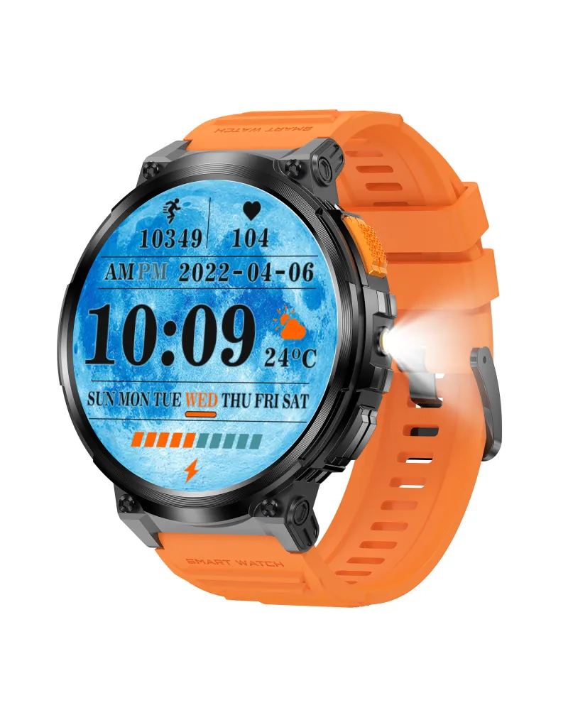 SMARTWATCH MĘSKI GRAVITY GT23-3 - LATARKA, DODATKOWY PASEK  (sg031c)