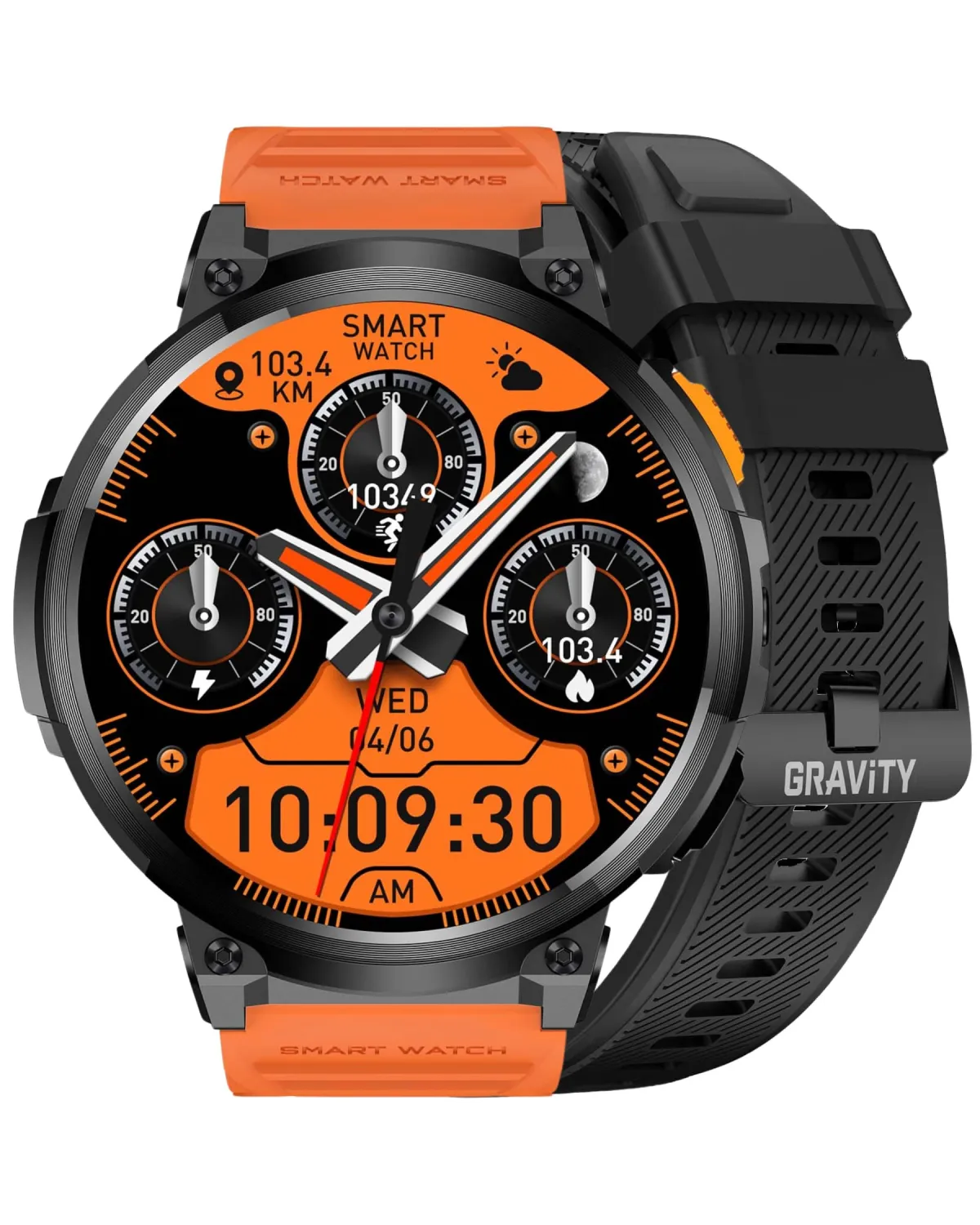 SMARTWATCH MĘSKI GRAVITY GT23-3 - LATARKA, DODATKOWY PASEK  (sg031c)