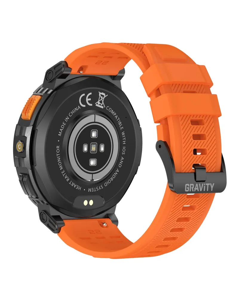 SMARTWATCH MĘSKI GRAVITY GT23-3 - LATARKA, DODATKOWY PASEK  (sg031c)