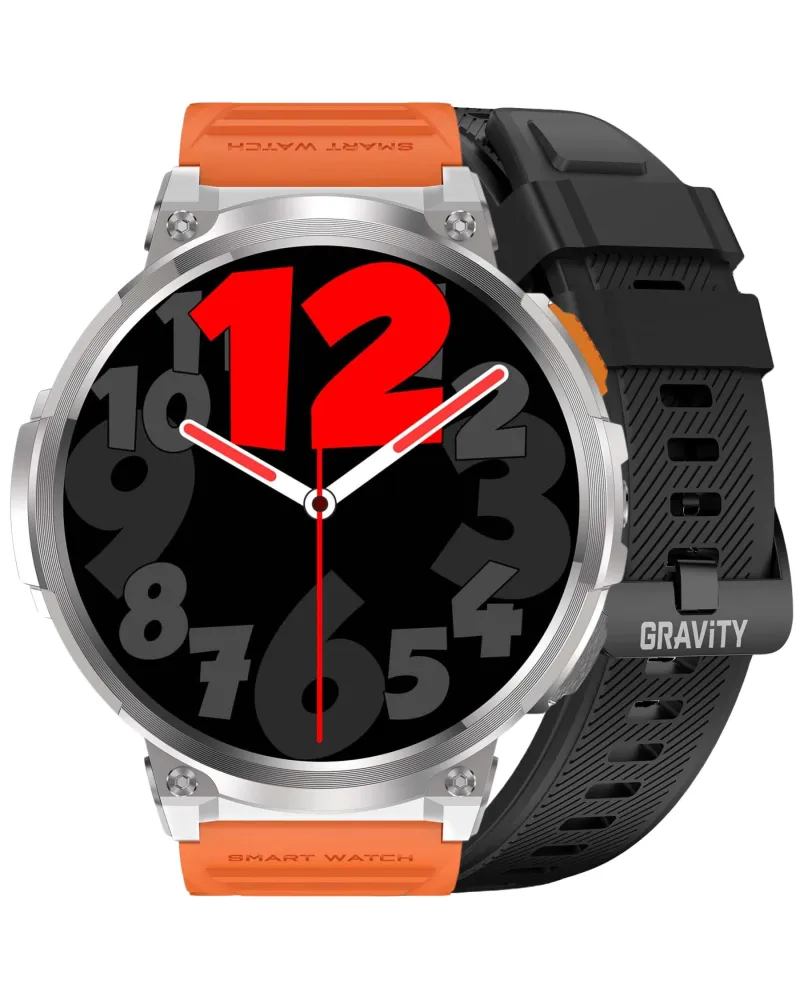 SMARTWATCH MĘSKI GRAVITY GT23-4 - LATARKA, DODATKOWY PASEK  (sg031d)