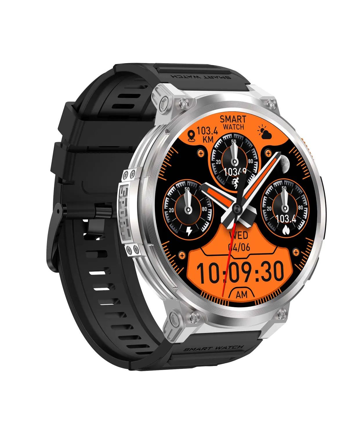 SMARTWATCH MĘSKI GRAVITY GT23-4 - LATARKA, DODATKOWY PASEK  (sg031d)