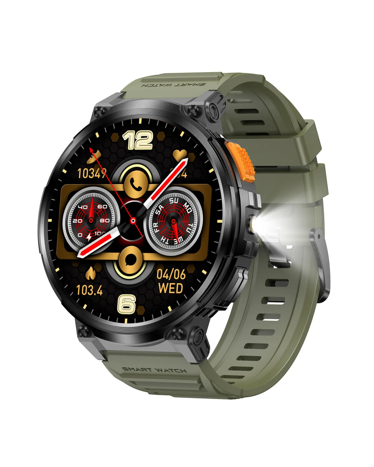 SMARTWATCH MĘSKI GRAVITY GT23-5 - LATARKA, DODATKOWY PASEK  (sg031e)