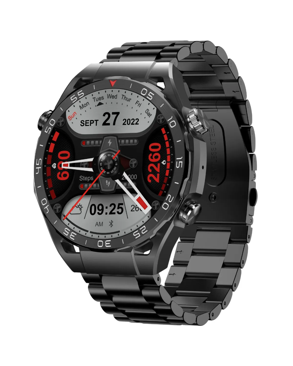 SMARTWATCH MĘSKI GRAVITY GT13-1 - DODATKOWY PASEK (sg028a)