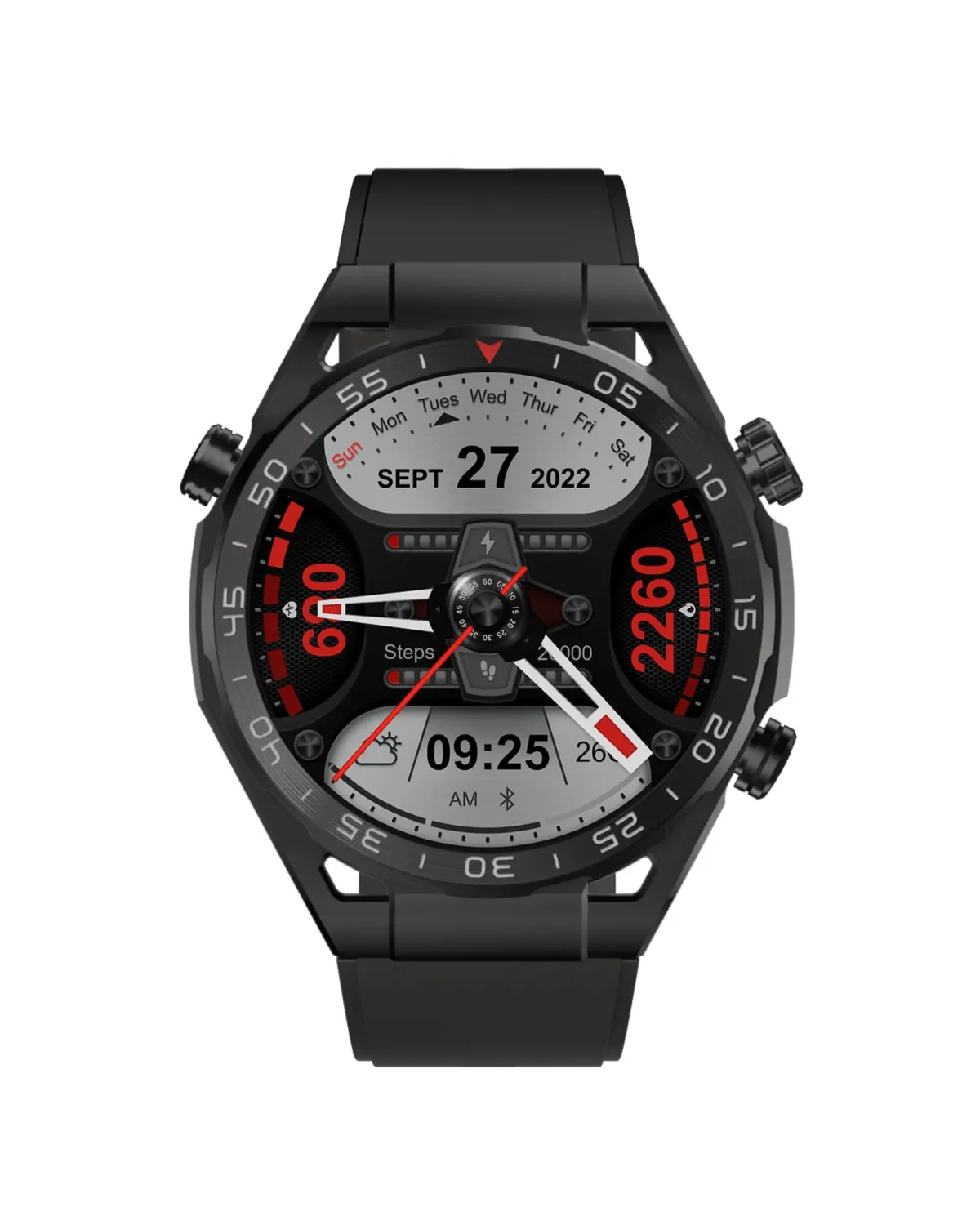 SMARTWATCH MĘSKI GRAVITY GT13-1 - DODATKOWY PASEK (sg028a)