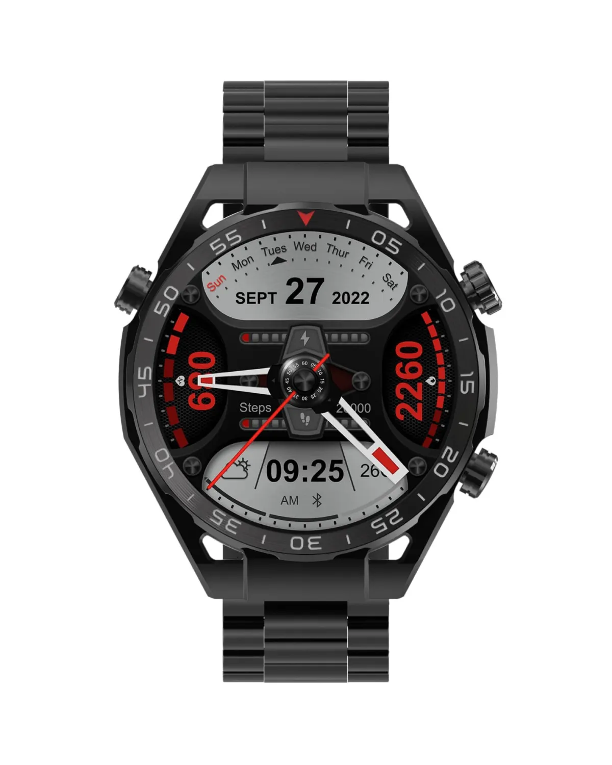 SMARTWATCH MĘSKI GRAVITY GT13-1 - DODATKOWY PASEK (sg028a)