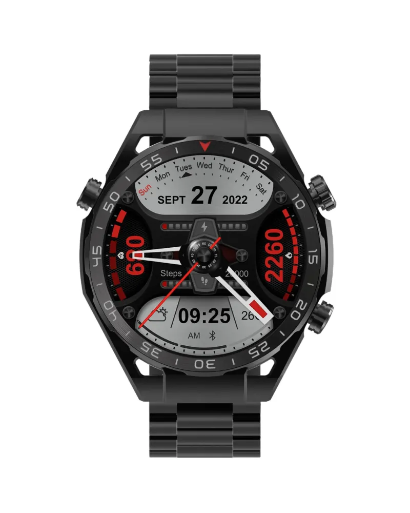 SMARTWATCH MĘSKI GRAVITY GT13-1 - DODATKOWY PASEK (sg028a)