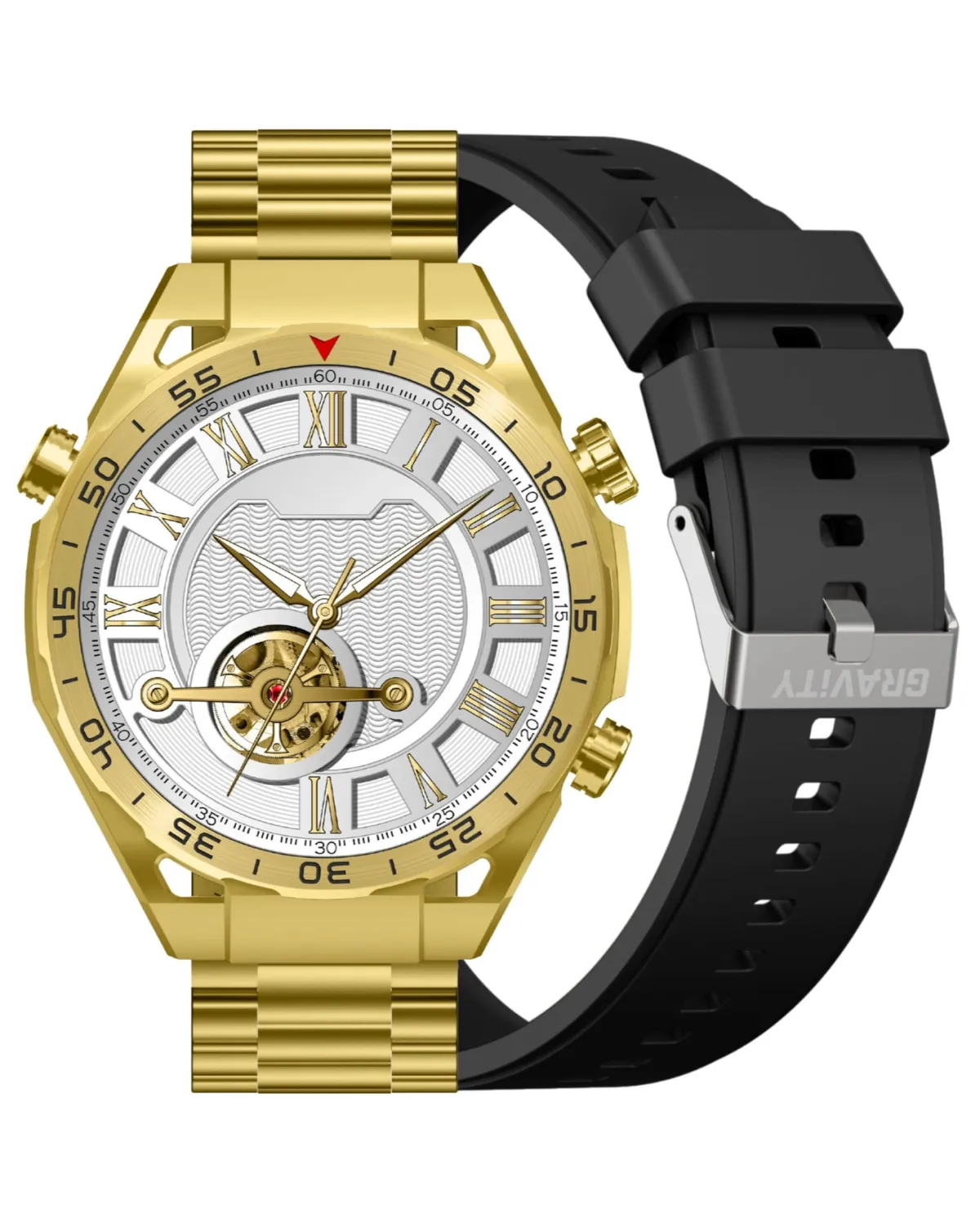 SMARTWATCH MĘSKI GRAVITY GT13-2 - DODATKOWY PASEK (sg028b)