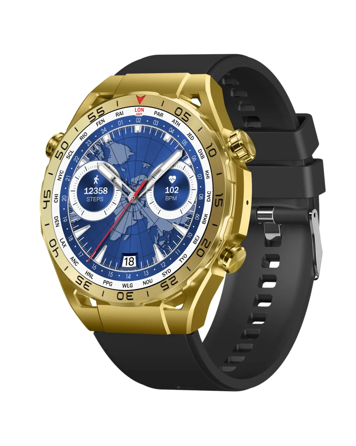 SMARTWATCH MĘSKI GRAVITY GT13-2 - DODATKOWY PASEK (sg028b)