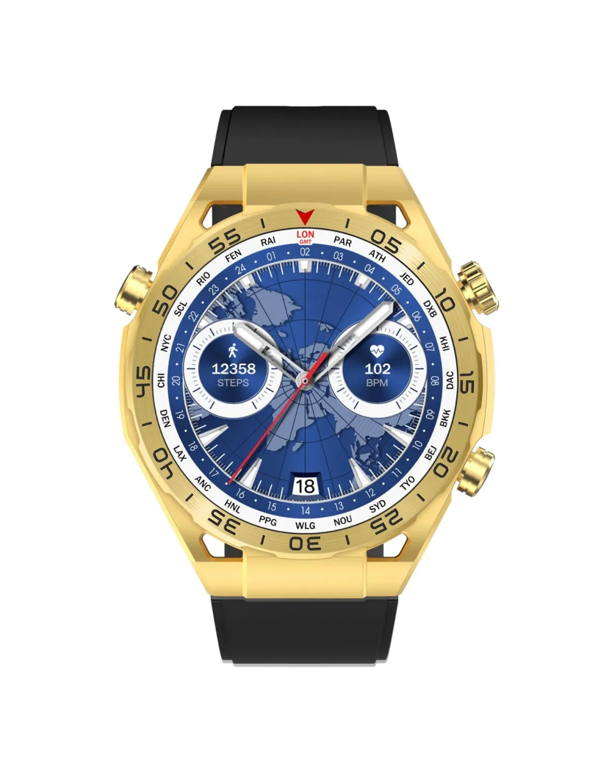 SMARTWATCH MĘSKI GRAVITY GT13-2 - DODATKOWY PASEK (sg028b)