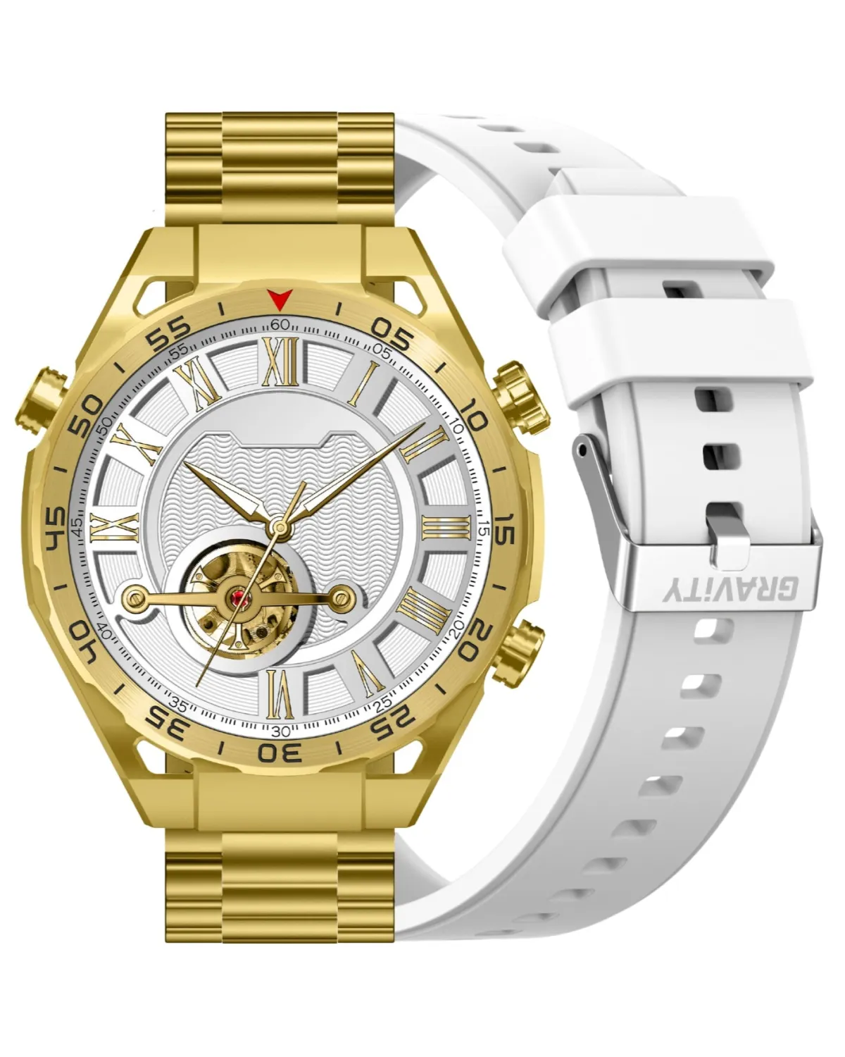 SMARTWATCH MĘSKI GRAVITY GT13-3 - DODATKOWY PASEK (sg028c)