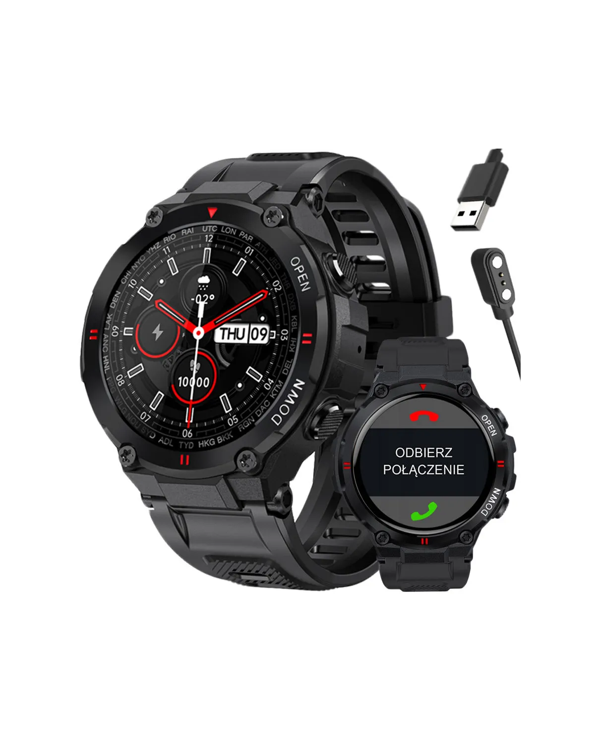 SMARTWATCH MĘSKI GRAVITY GT7-1 - WYKONYWANIE POŁĄCZEŃ (sg016a)
