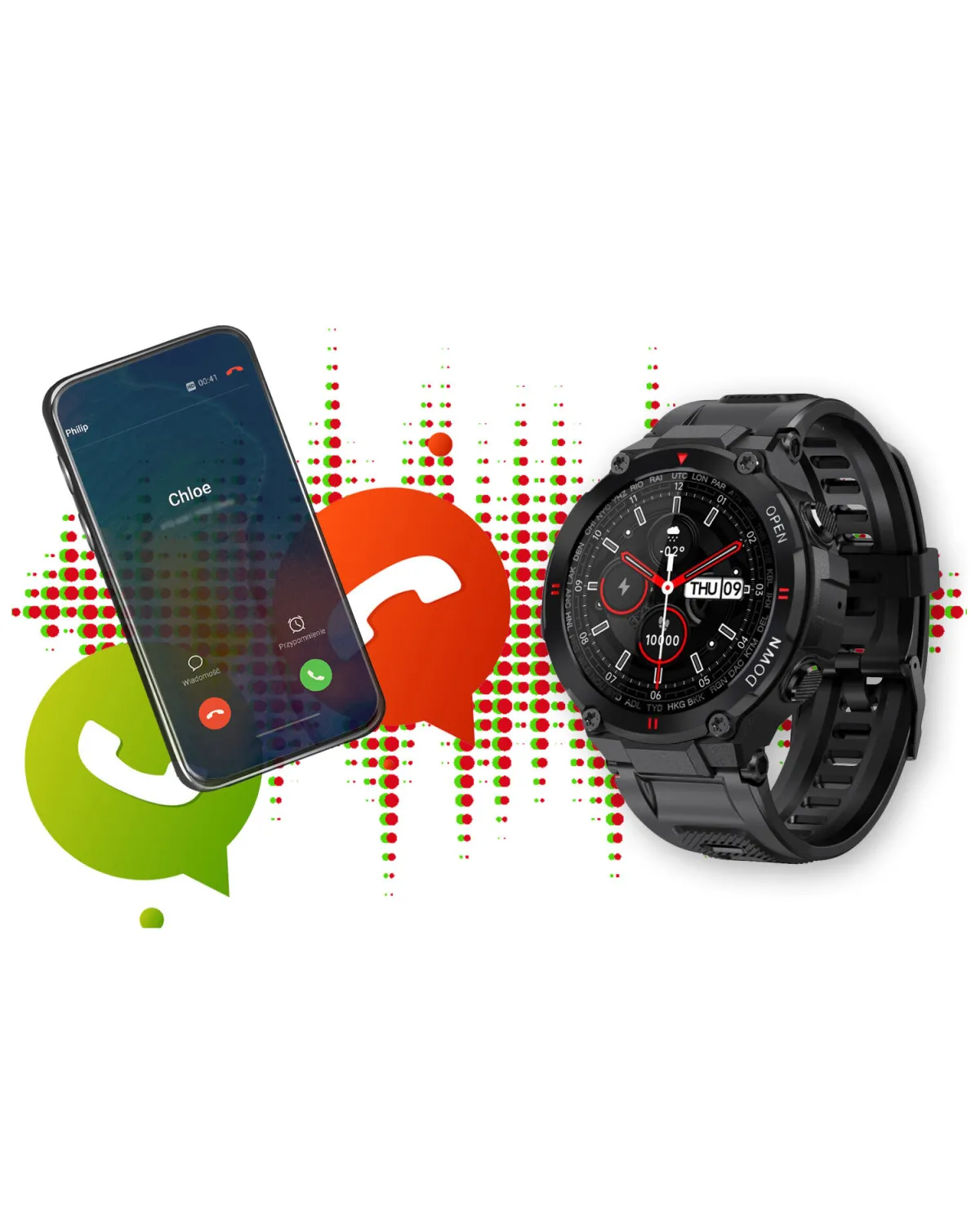 SMARTWATCH MĘSKI GRAVITY GT7-1 - WYKONYWANIE POŁĄCZEŃ (sg016a)