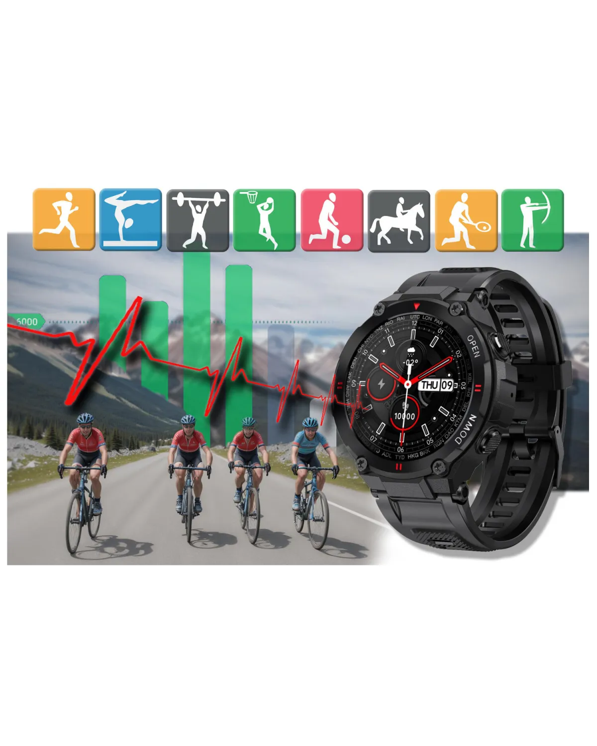 SMARTWATCH MĘSKI GRAVITY GT7-1 - WYKONYWANIE POŁĄCZEŃ (sg016a)