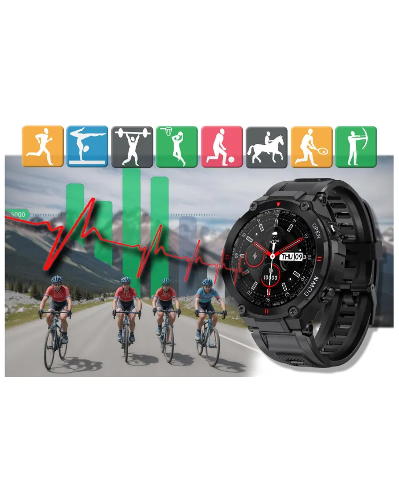 SMARTWATCH MĘSKI GRAVITY GT7-1 - WYKONYWANIE POŁĄCZEŃ (sg016a)