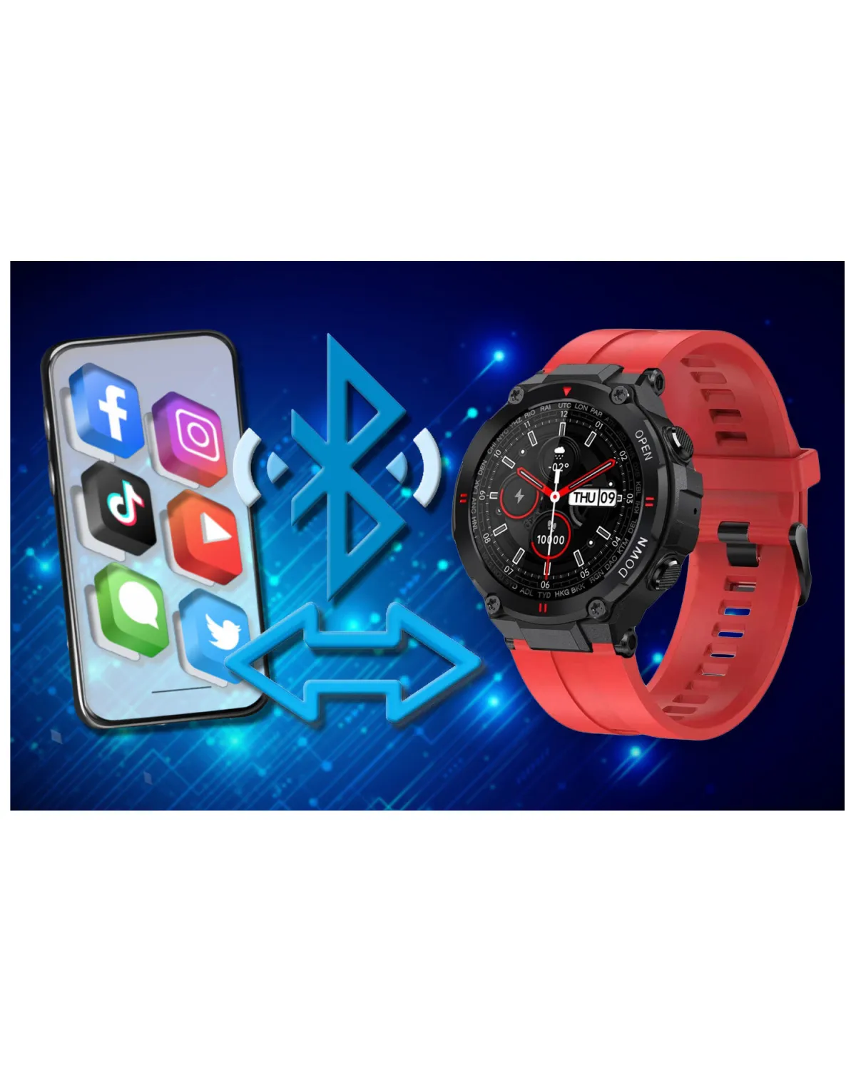 SMARTWATCH MĘSKI GRAVITY GT7-5 - WYKONYWANIE POŁĄCZEŃ (sg016e) SMARTWATCH MĘSKI GRAVITY GT7-5 - WYKONYWANIE POŁĄCZEŃ (sg016e)