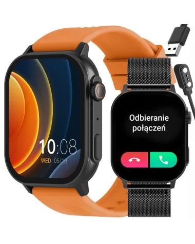 SMARTWATCH UNISEX GRAVITY GT15-2 - ROZMOWY BLUETOOTH, DODATKOWY PASEK (sg029b)