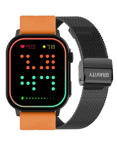 SMARTWATCH UNISEX GRAVITY GT15-2 - ROZMOWY BLUETOOTH, DODATKOWY PASEK (sg029b)
