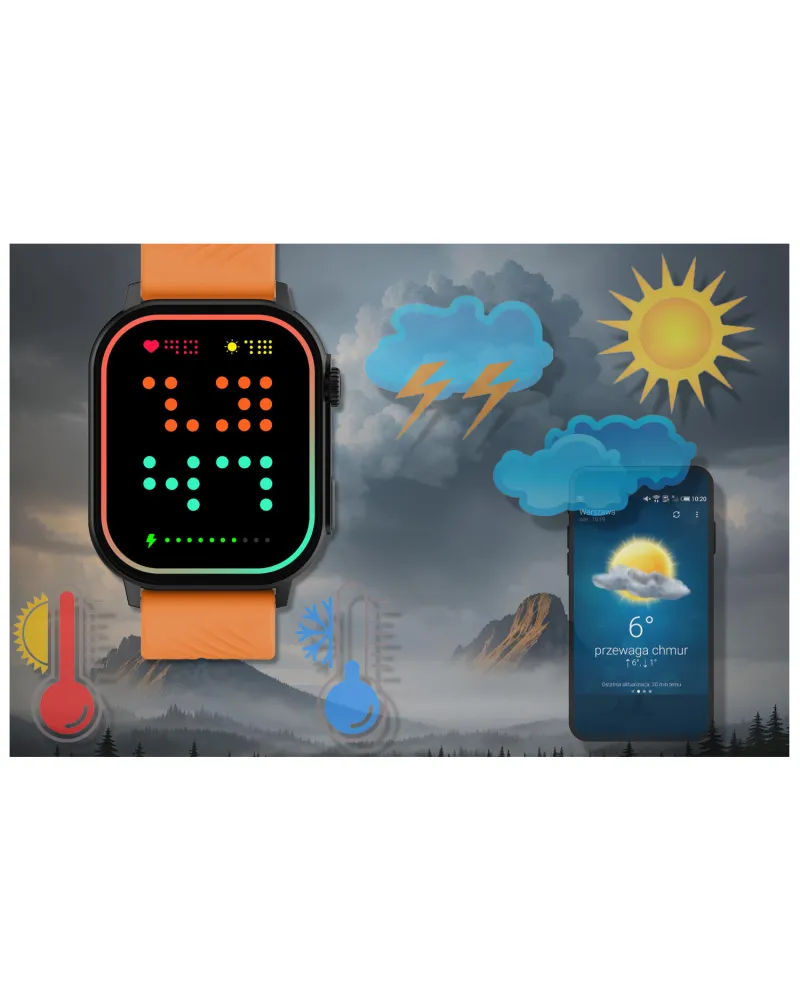 SMARTWATCH UNISEX GRAVITY GT15-2 - ROZMOWY BLUETOOTH, DODATKOWY PASEK (sg029b)